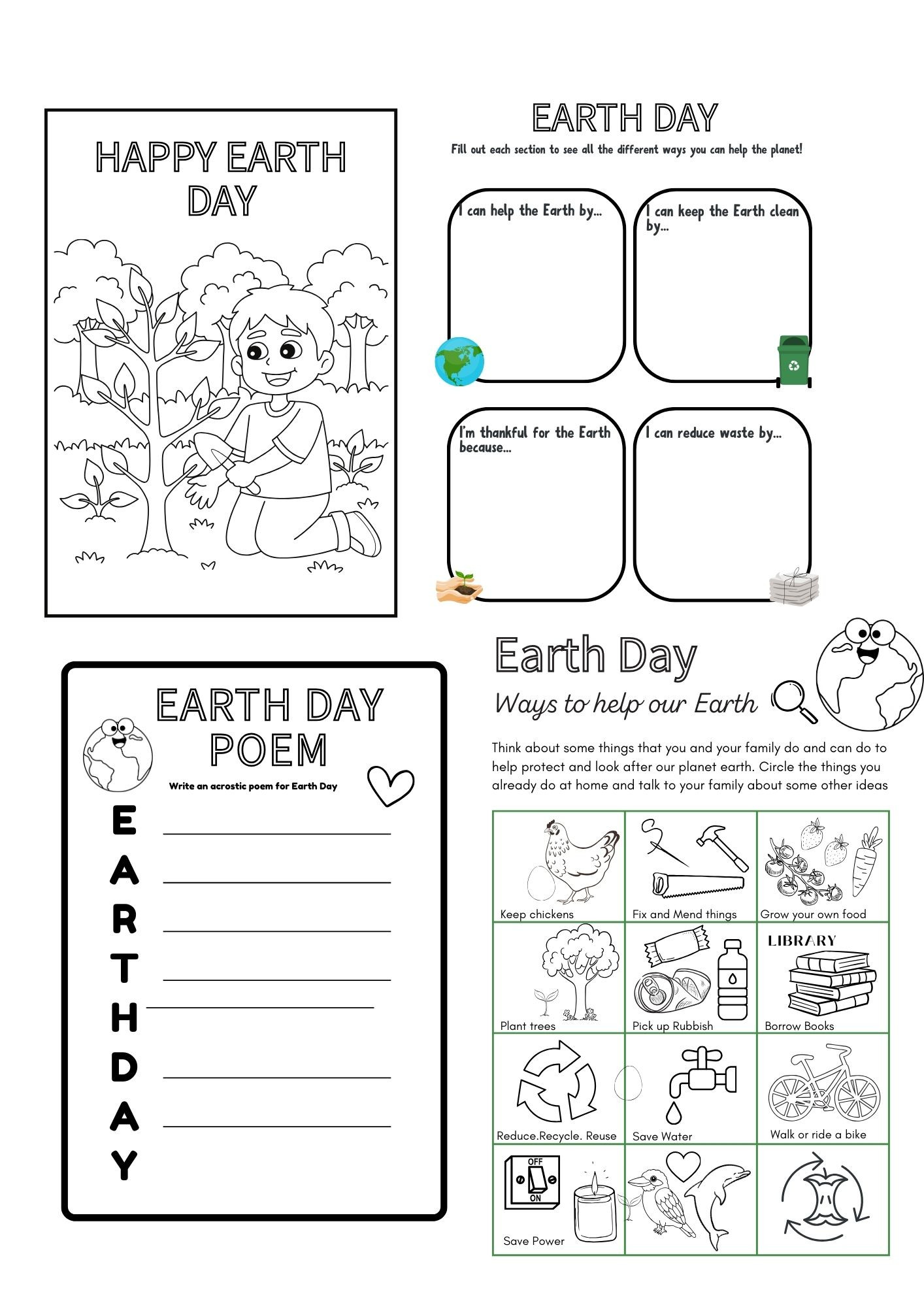 Free Earth Day Activity Downloads