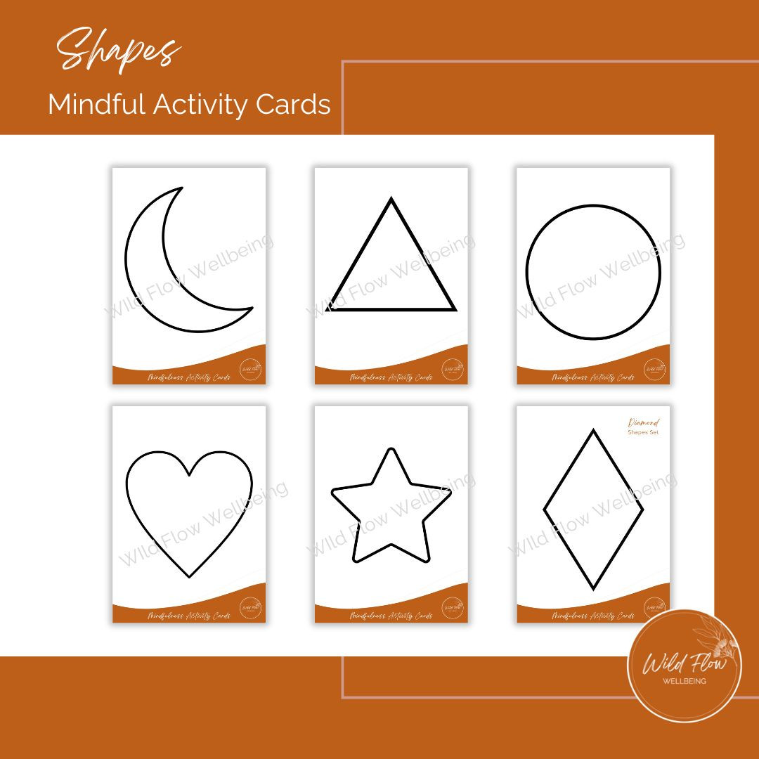 'Shapes' Mindful Activity Cards Set of 6