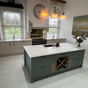 Mock inframe painted shaker fitted kitchen in Rotherham