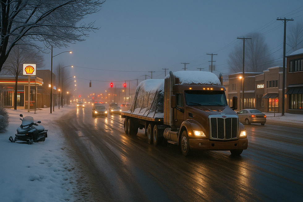"Snow-covered streets and strict weight limits mean every load counts—know your roads before you roll."