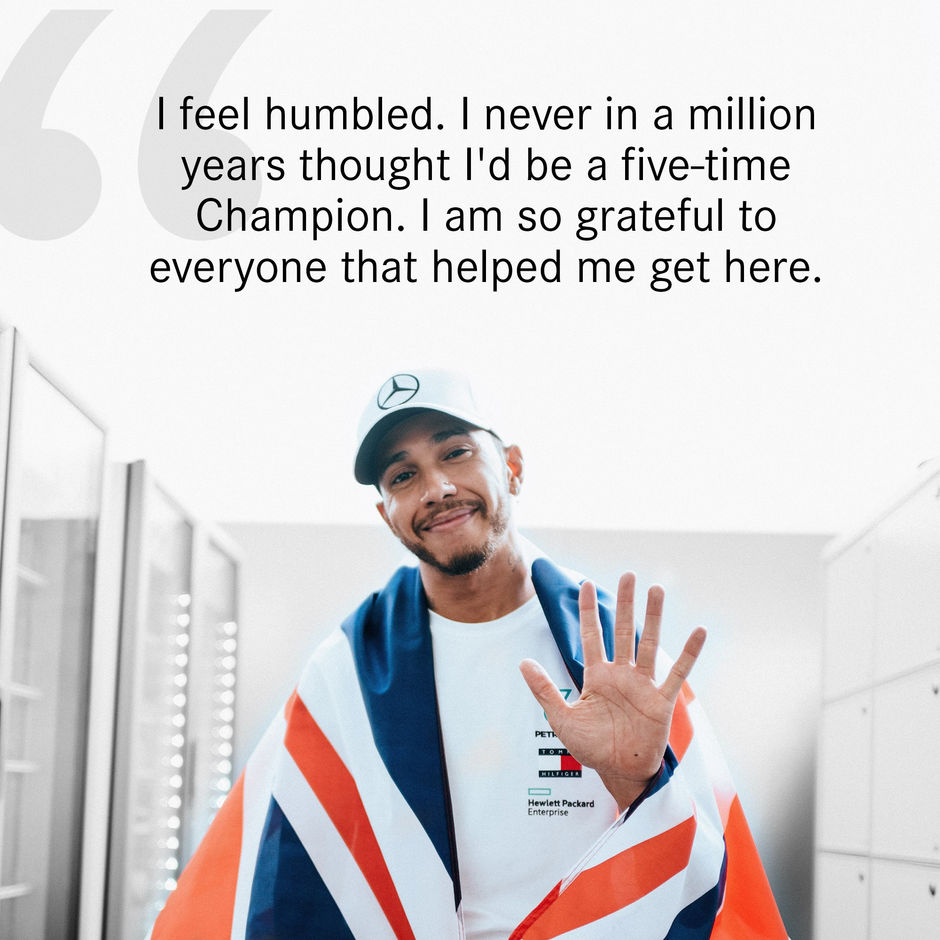 Lewis Hamilton, 5 time World Champion.