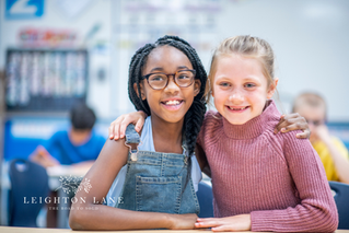 two girls in class