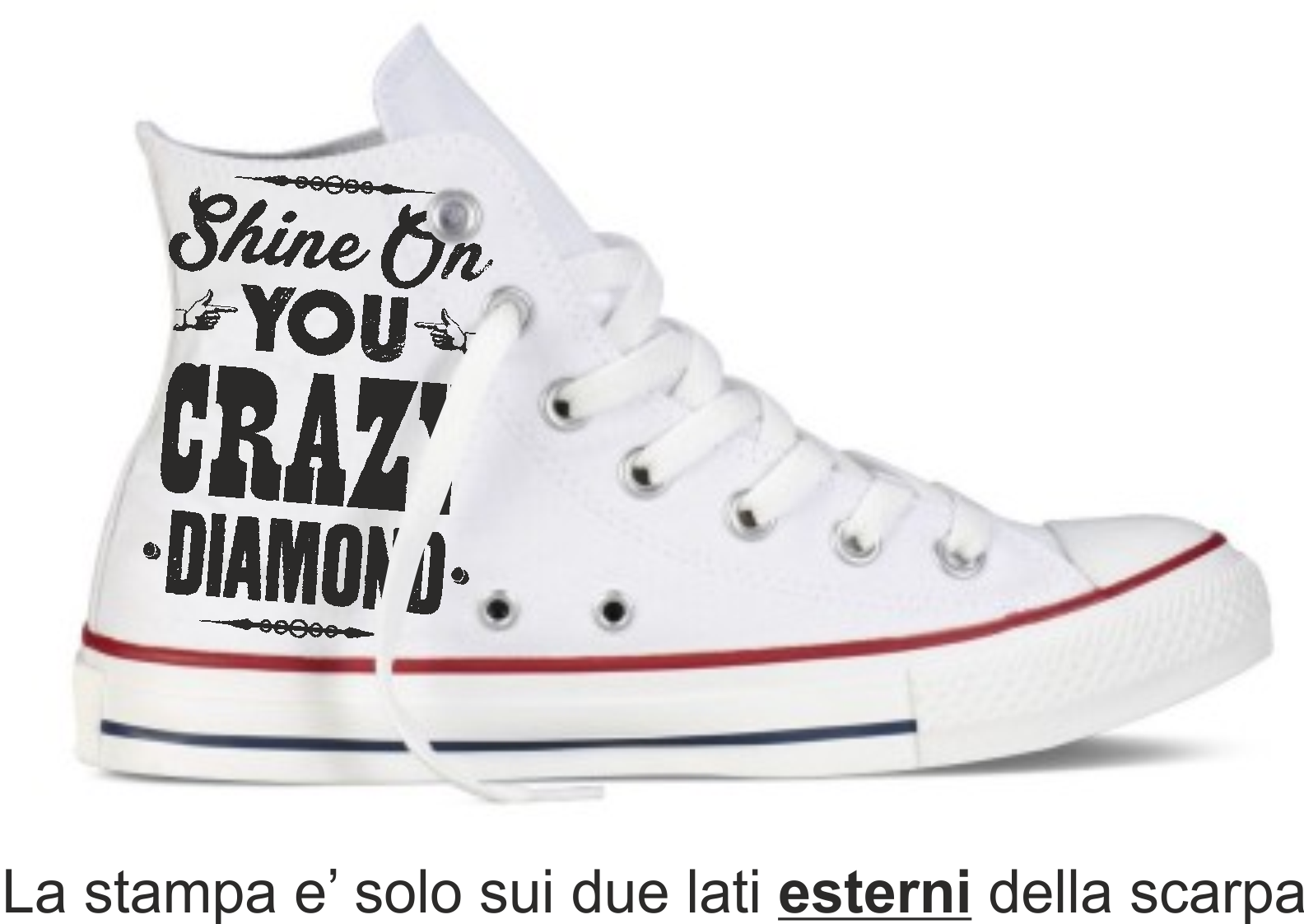 Sneakers in tela con stampa