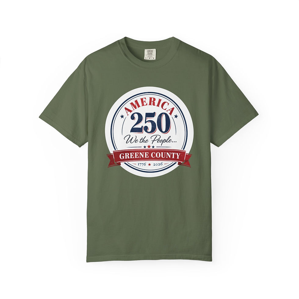 Thumbnail: Front “Medallion” – Greene County America 250 – Unisex T-Shirt