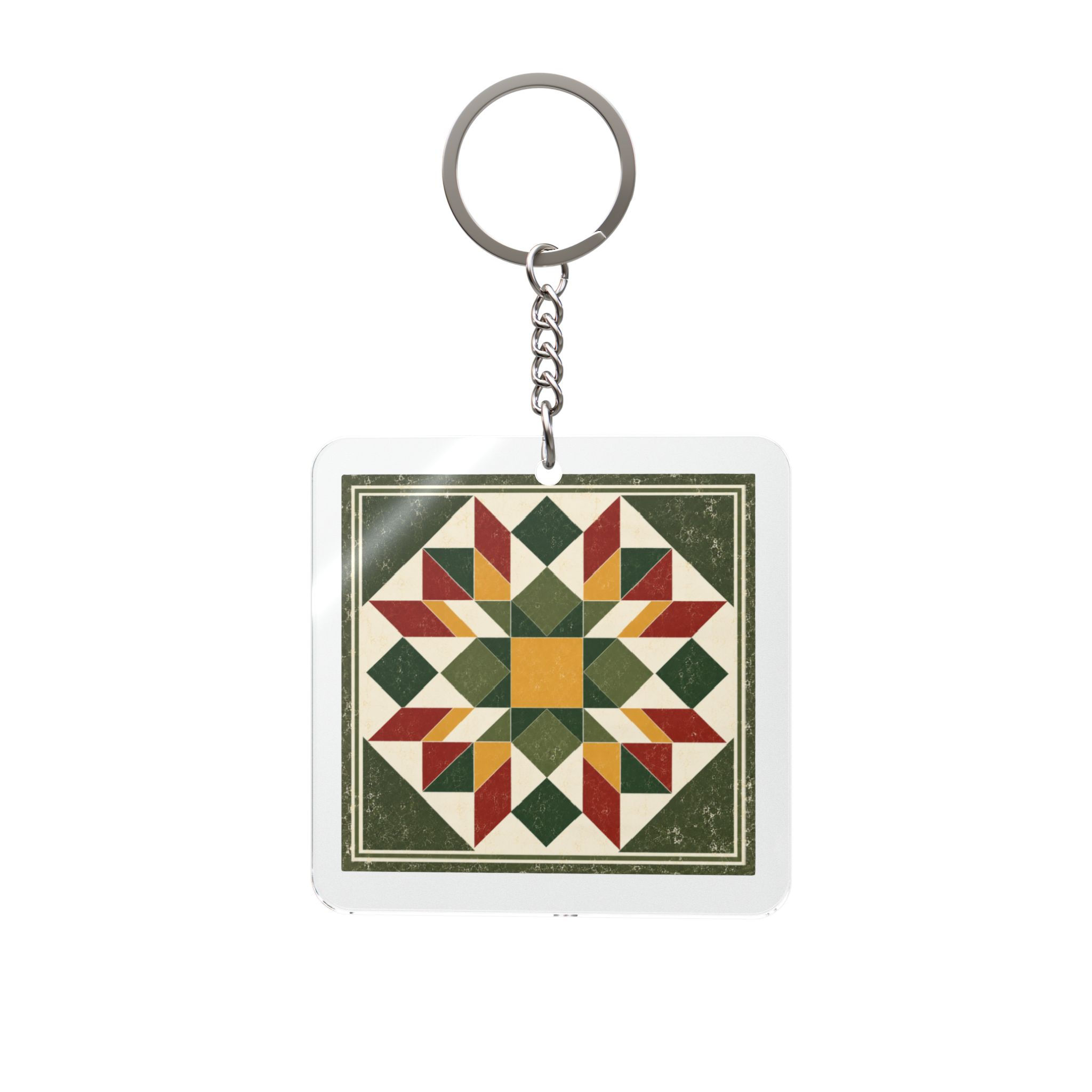 Keychain- Autumn Star Square