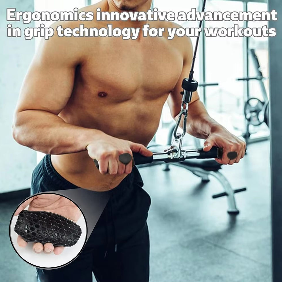 Thumbnail: Anti-Slip Grips for Weight Lifting Pull-Ups Gym Training Unisex Ergonomic Rubber
