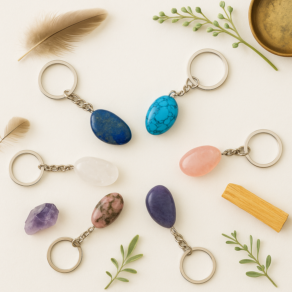 Edelsteen Kristal Sleutelhanger Gemixt