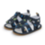 Thumbnail: Meckior Baby Boys Sandals Toddler Grey Flats Non-slip Rubber Sole Baby Beach San