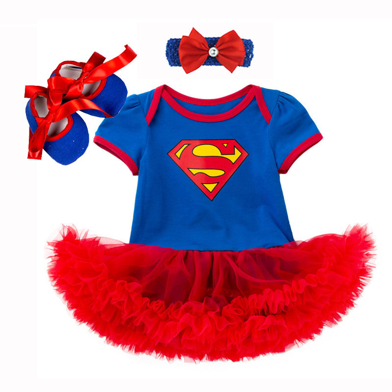 Thumbnail: 0-2Y 3pcs Girl Baby Summer Suit Novelty Costume Newborn Clothing Sets Bebe Dress