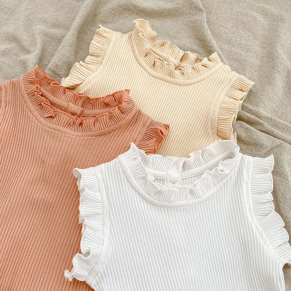 Thumbnail: Summer Baby Girls Clothes Set Infant Ruffle Bodysuit Top PP Shorts Bloomers 2PCS