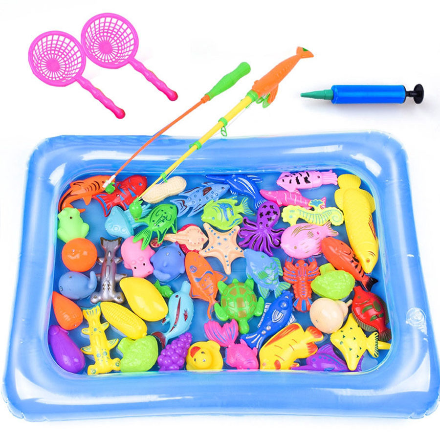 Thumbnail: 14/16/40pcs Magnetic Fishing Set - Inflatable Pool, Party Model, Play Games & Mo
