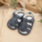 Thumbnail: Meckior Baby Boys Sandals Toddler Grey Flats Non-slip Rubber Sole Baby Beach San