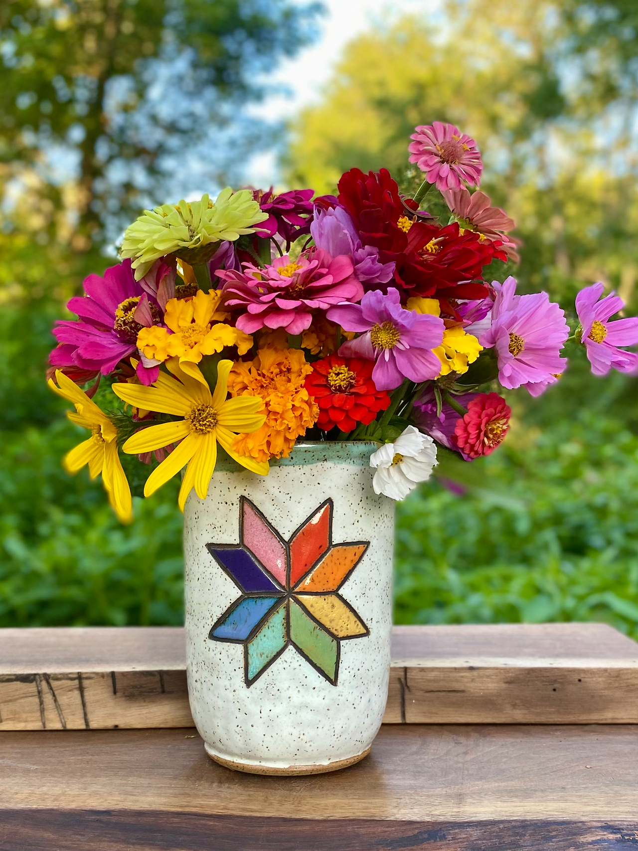 Quilt Pattern Vase