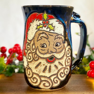 Santa on Black with Magic Effect Mug