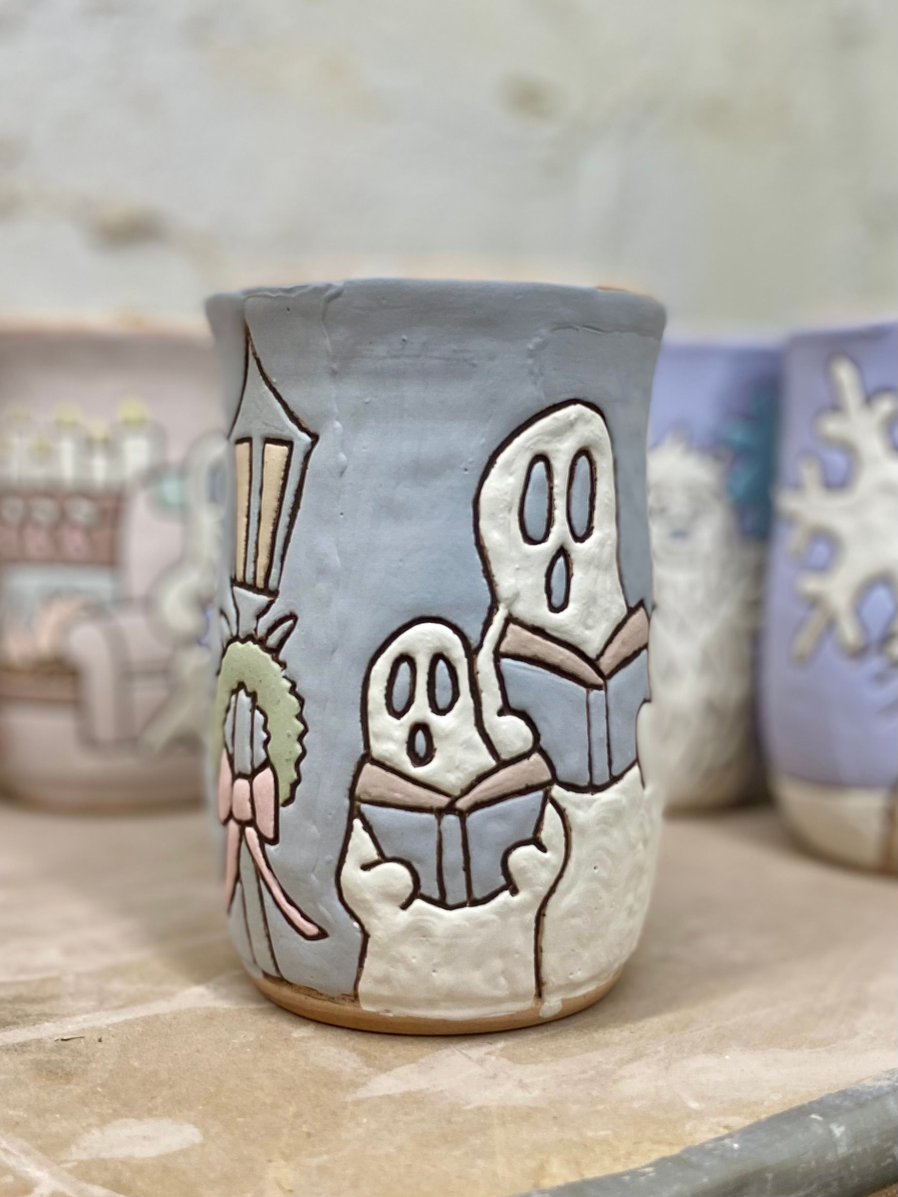 Ghost Christmas Carolers Mug