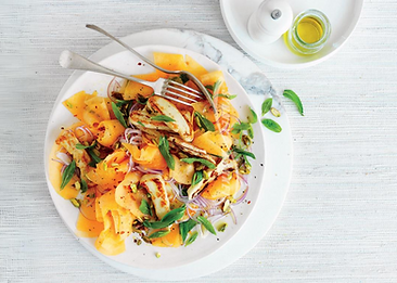 Rockmelon & Haloumi Salad
