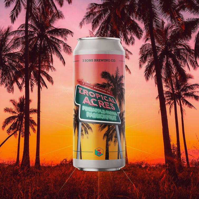 tropical acres beer mockup