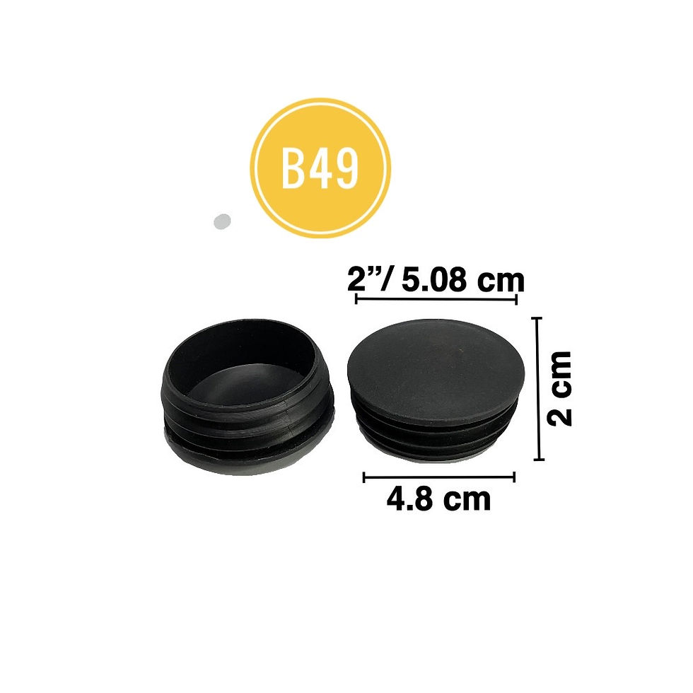 2" จุกพลาสติกกลมสวมใน หัวทราย (B49) djung plastics