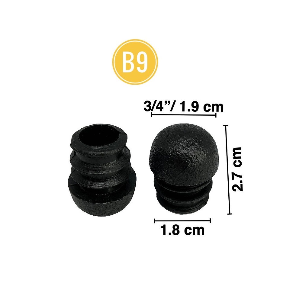 3/4" จุกพลาสติกกลมสวมใน หมวกอังกฤษ (B9) djung plastics