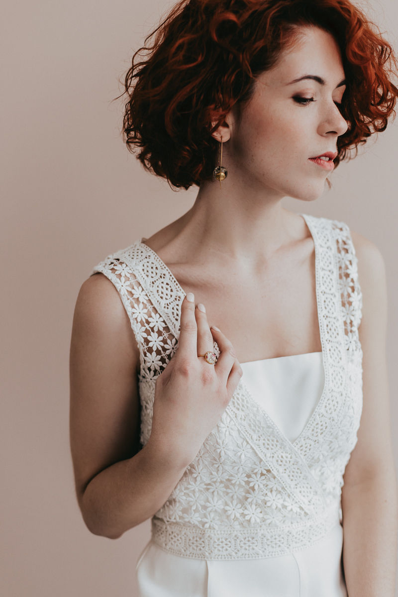 Shooting photo chez Studio Quotidien (Lyon) pour Appoline Bijoux Végétal