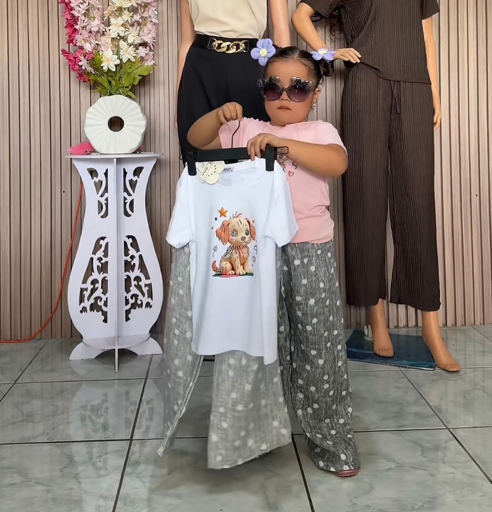 Thumbnail: JW-320 conjunto de pantalón y blusa de niña 