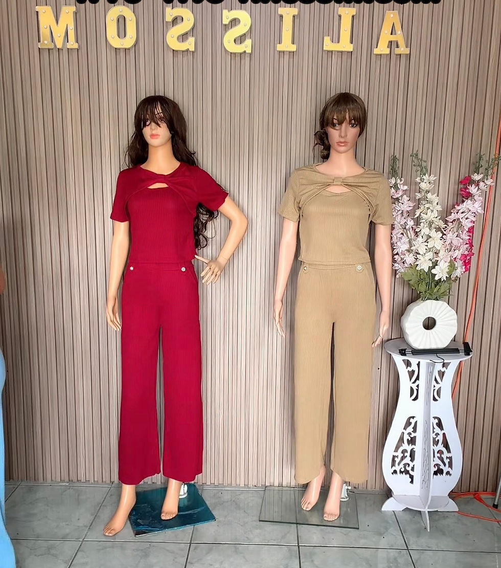 Miniatura: EF269- Media docena conjunto de pantalón y blusa con diseños 