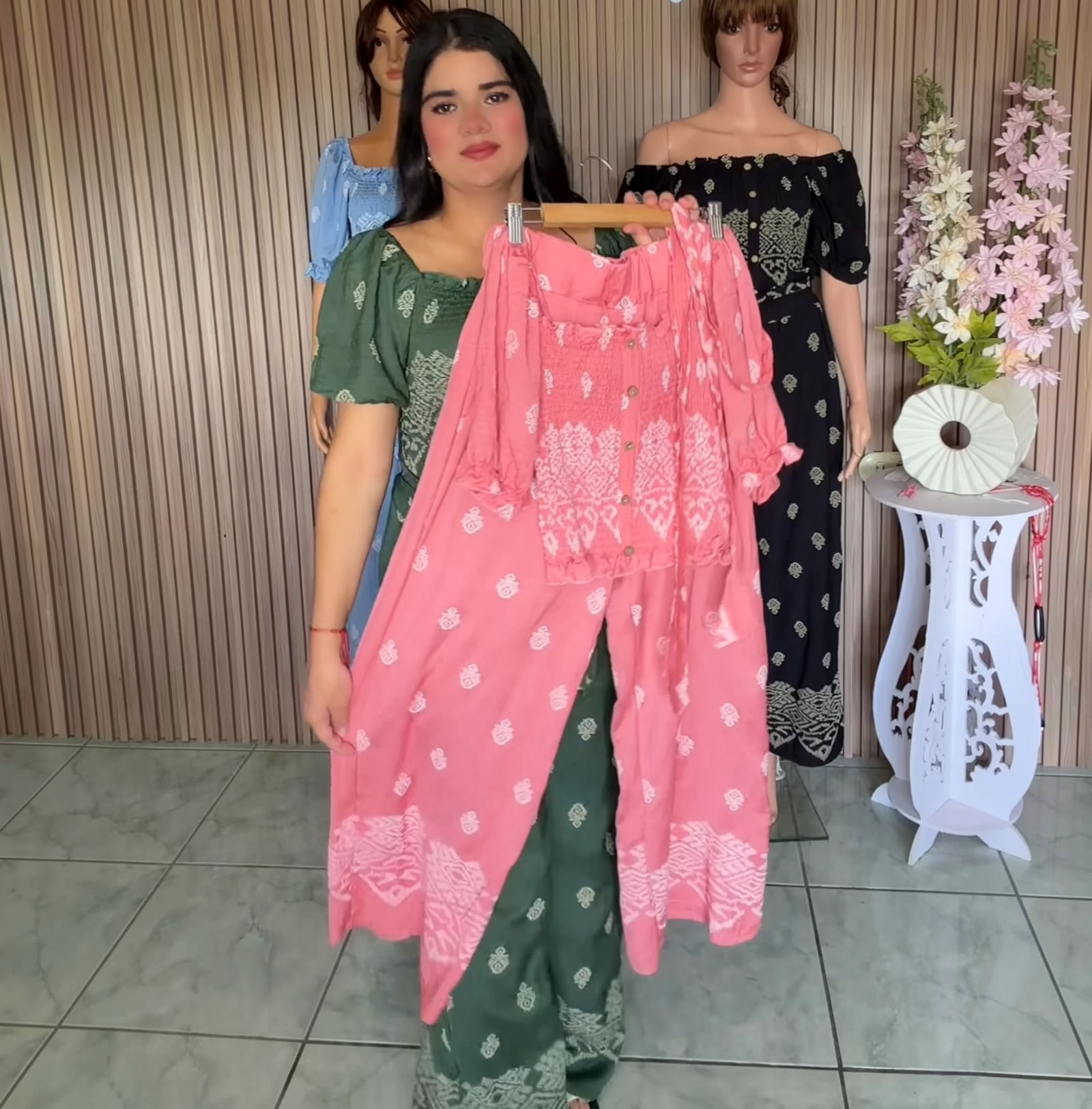 Km809 - conjunto pantalón y blusa con diseños