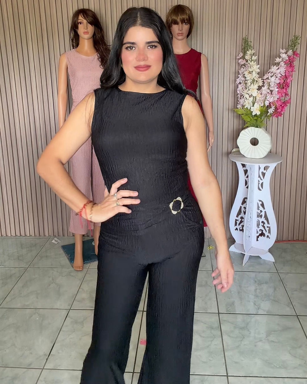 Thumbnail: EF272 media dicen conjunto de pantalón y blusa 