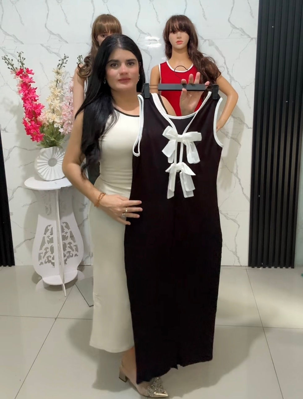 Thumbnail: QS-1340 -Media docena vestido con moñas