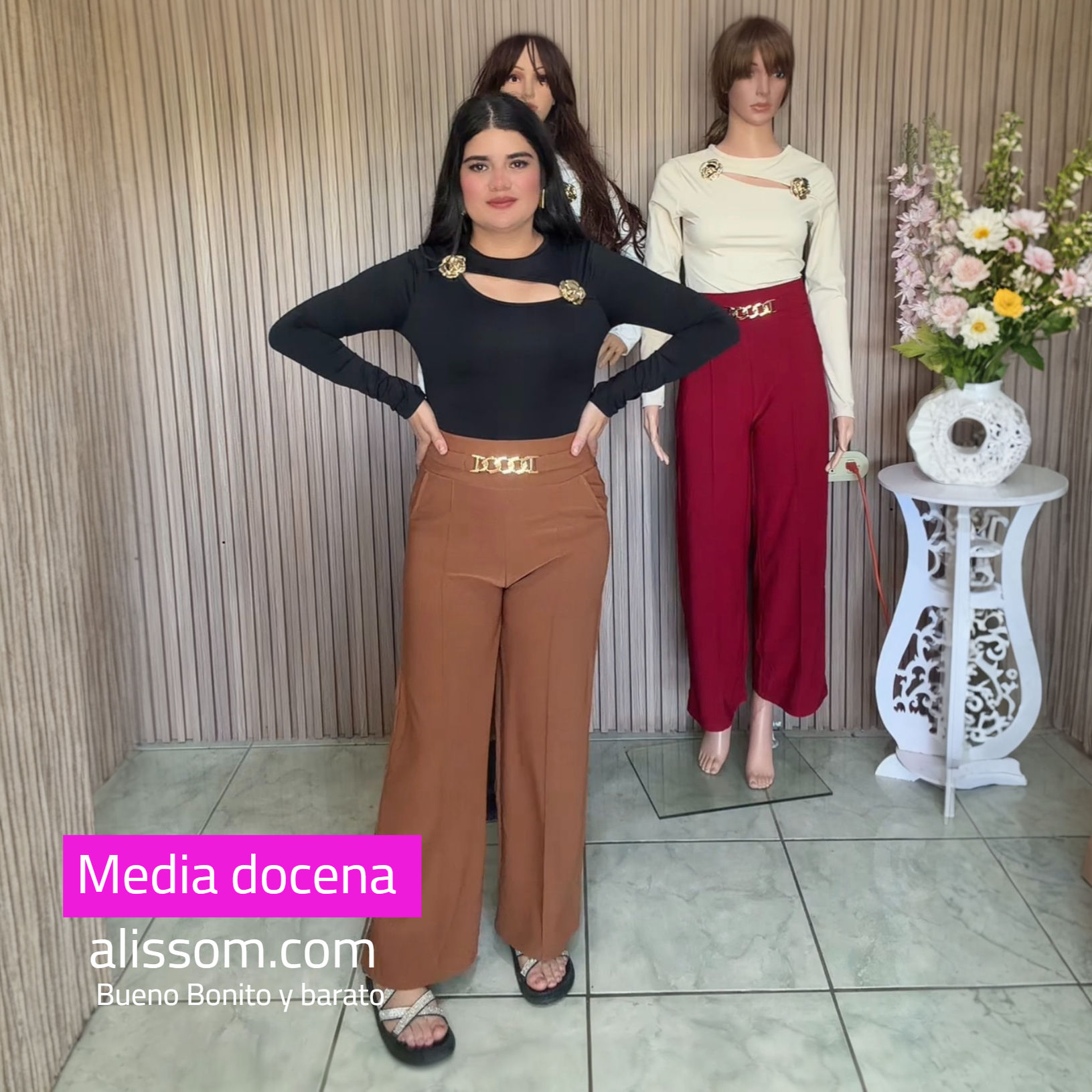 128/7451 Media docena conjunto de palazo y blusas