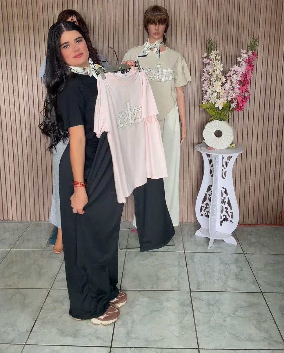 Miniatura: HQ333/YBC-001 Media docena  conjunto de pans y blusa con diseños alo