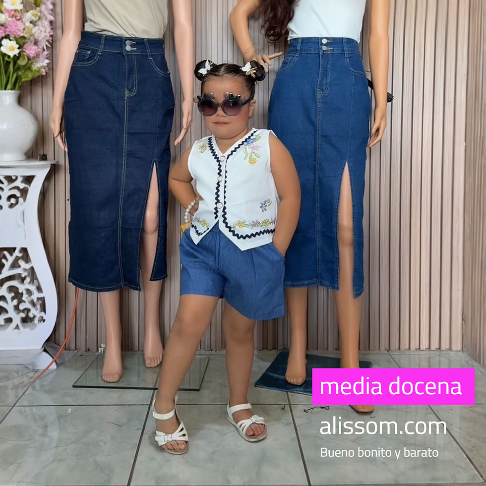 Miniatura: XA492 Media docena  conjunto de short y blusa niña