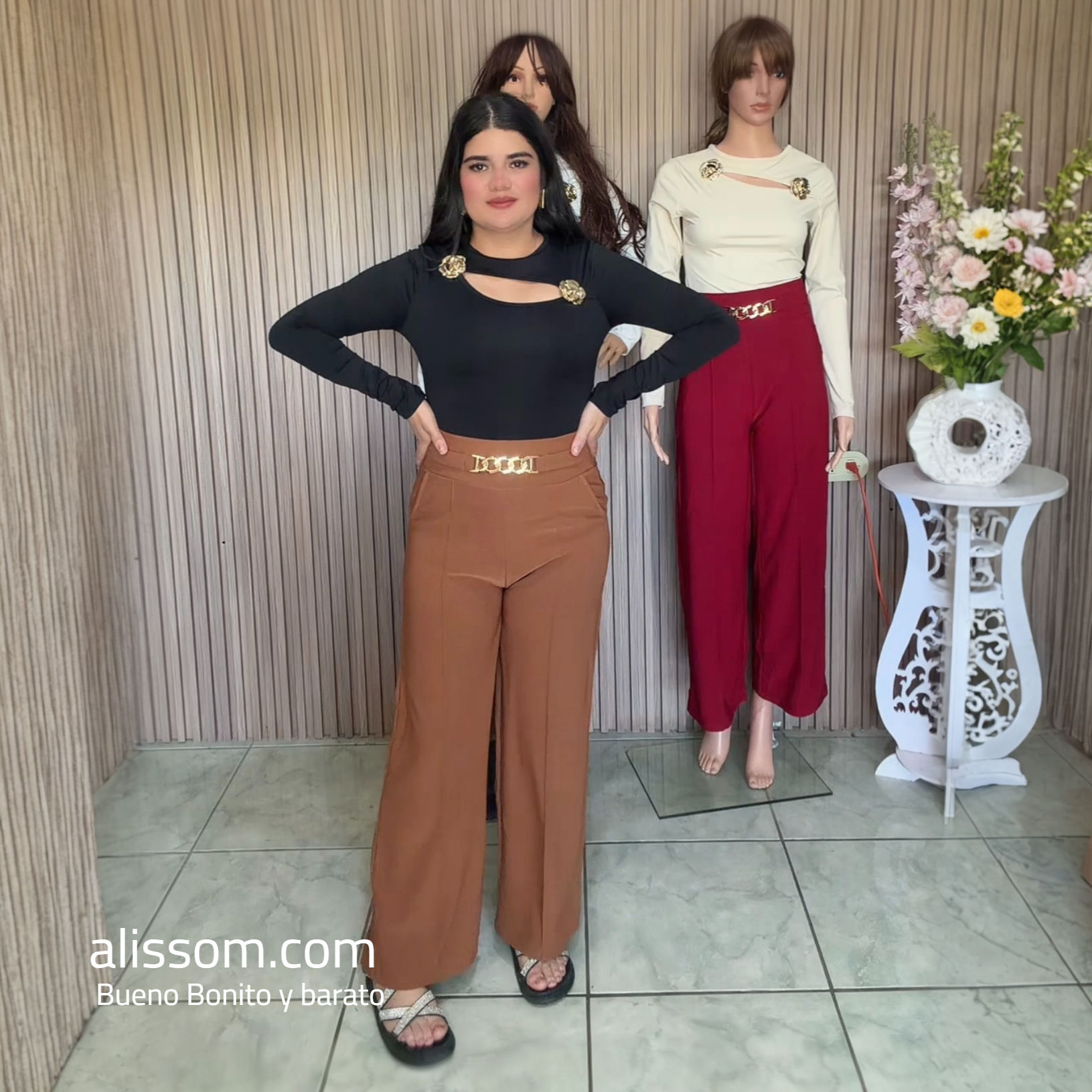 128/7451 conjunto de palazo y blusas