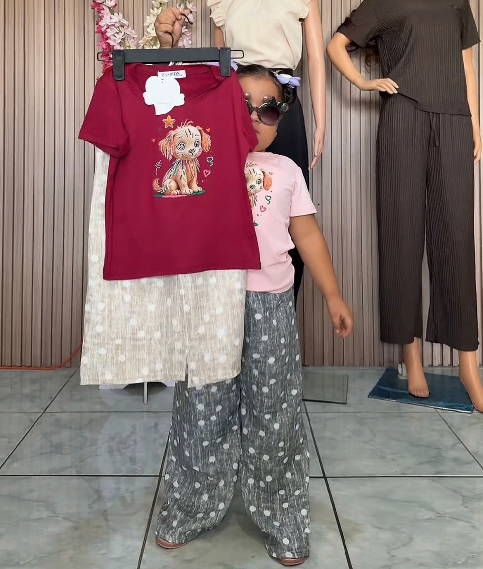 Thumbnail: JW-320 Media docena  conjunto de pantalón y blusa de niña