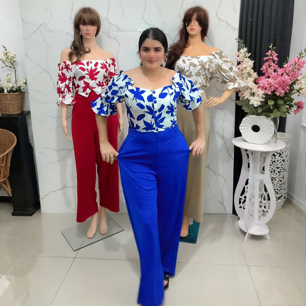 8297/ conjunto dama con disñeo en blusa