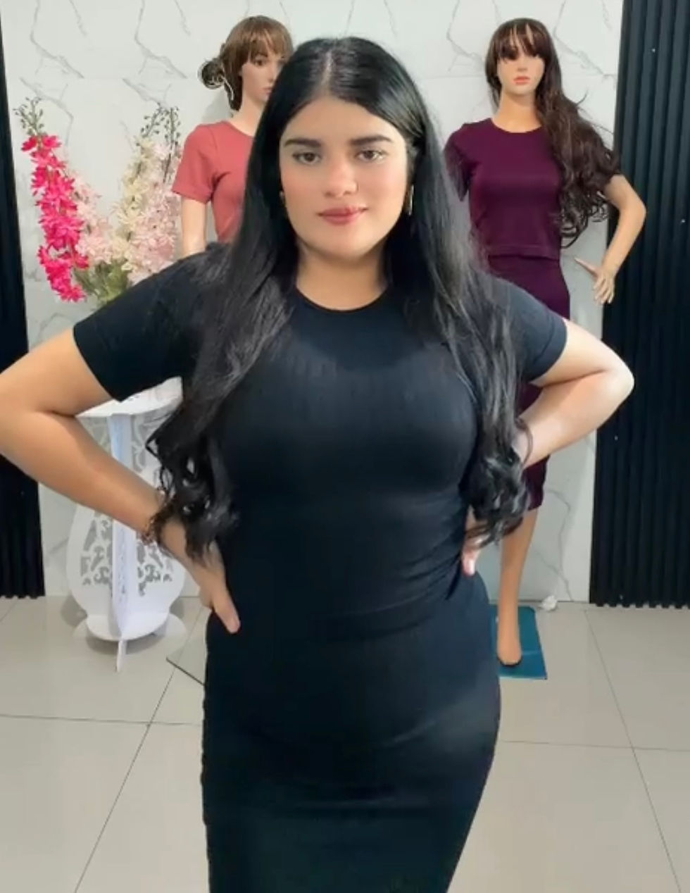 Thumbnail: F-1211 media docena Conjunto de falda y blusa 2 piezas
