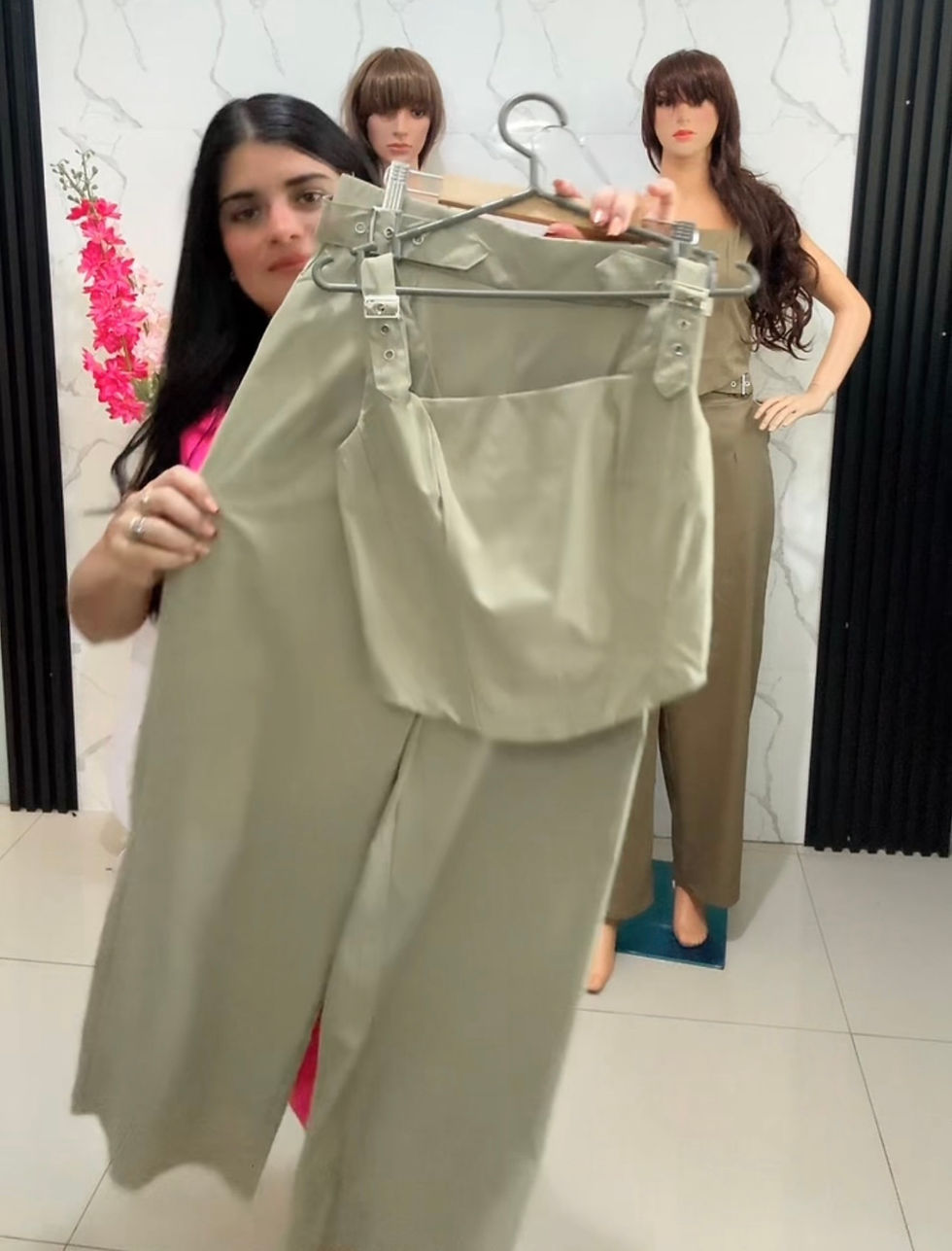 Miniatura: F-1223 Conjunto casual dama palazo y blusa