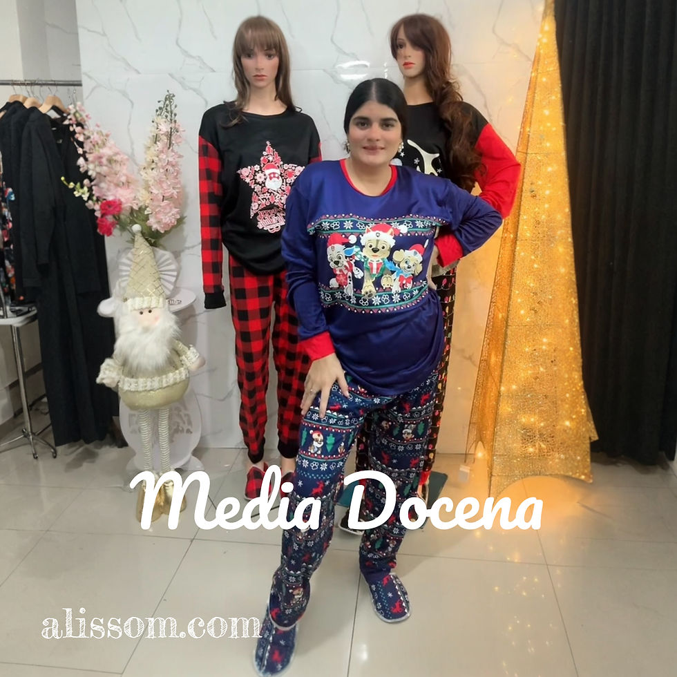 MEDIAZY1318B-pijama pantalon playera y pantuflas