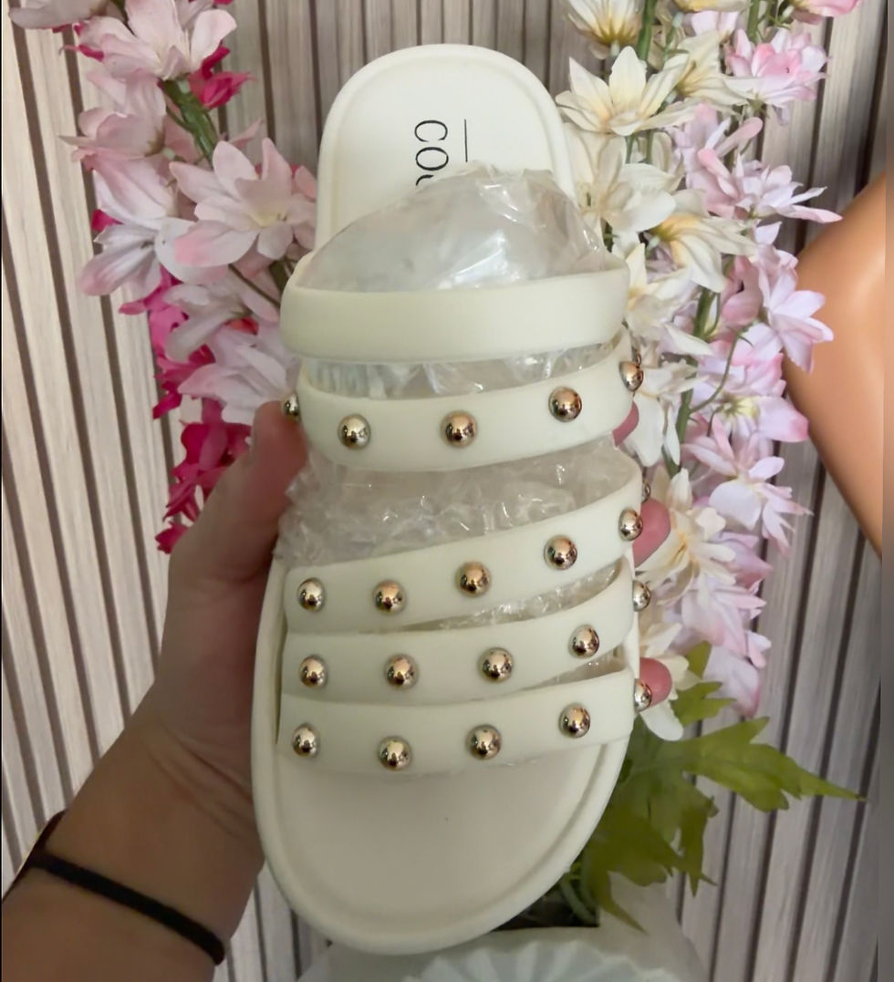 Thumbnail: A-12 Sandalias con perlas metálicas 