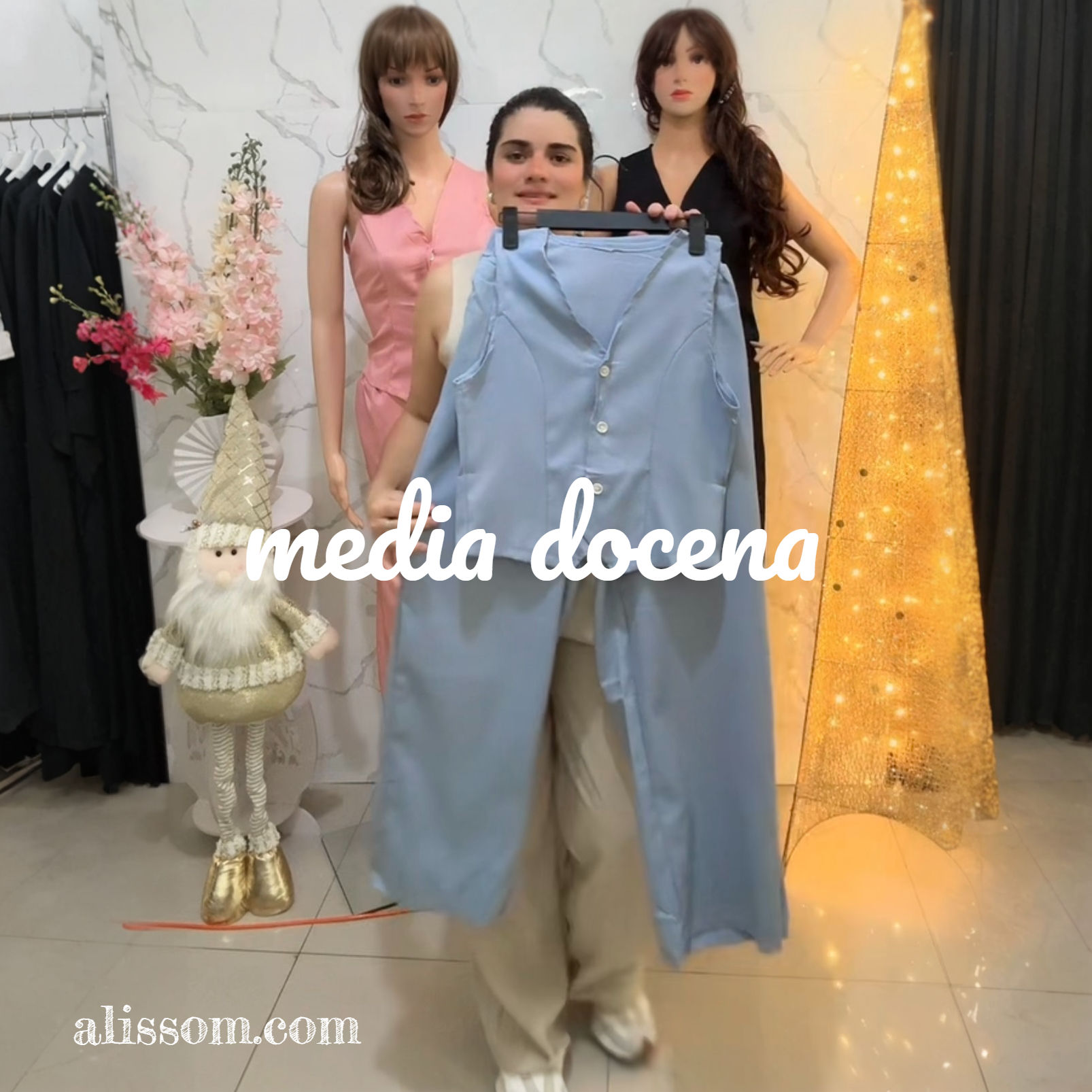 2580-Media docena conjunto con chaleco