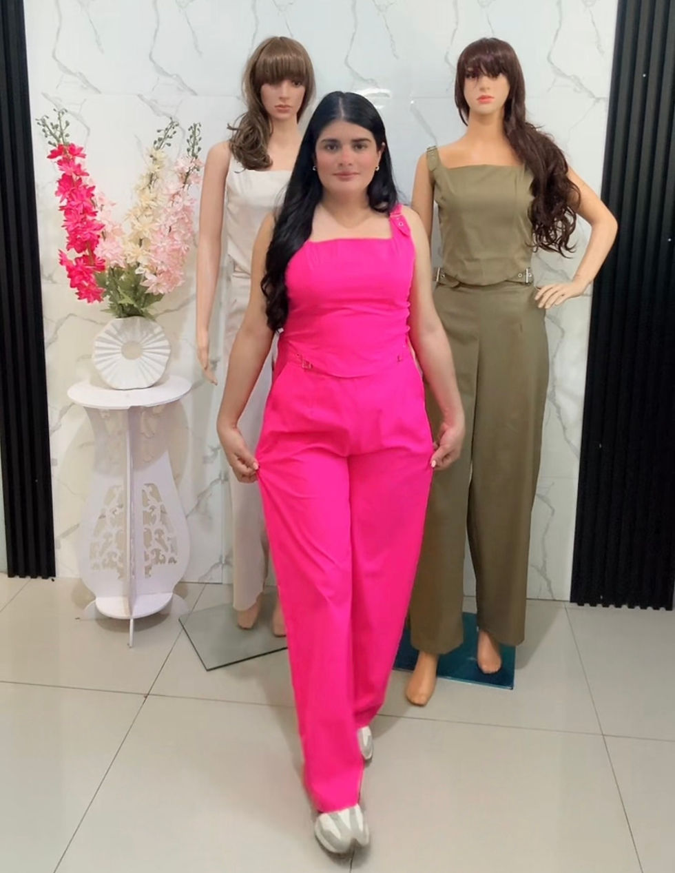 Miniatura: F-1223 Media docena Conjunto casual dama palazo y blusa