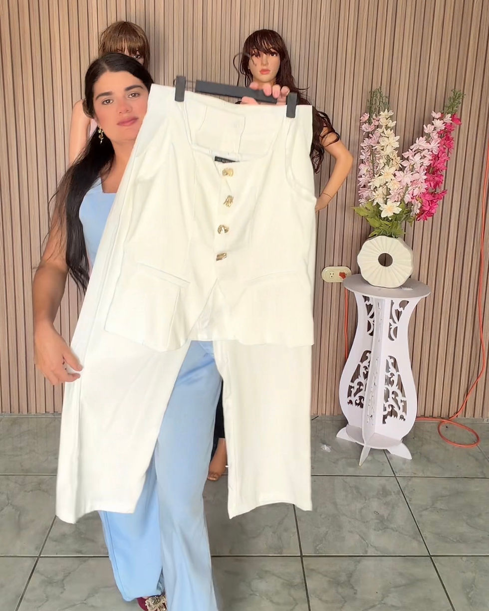 Thumbnail: F1031-Media docena Conjunto de pantalon y blusa