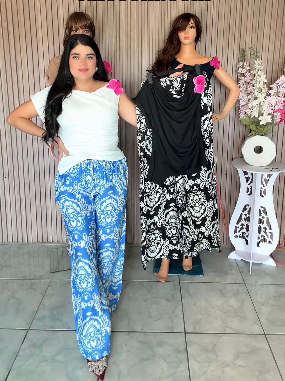 Miniatura: WE-24174-1 Media docena conjunto de pantalo y blusa