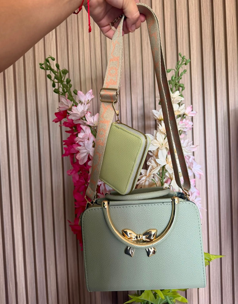 Miniatura: WXL-132 cartera con broche de moña 
