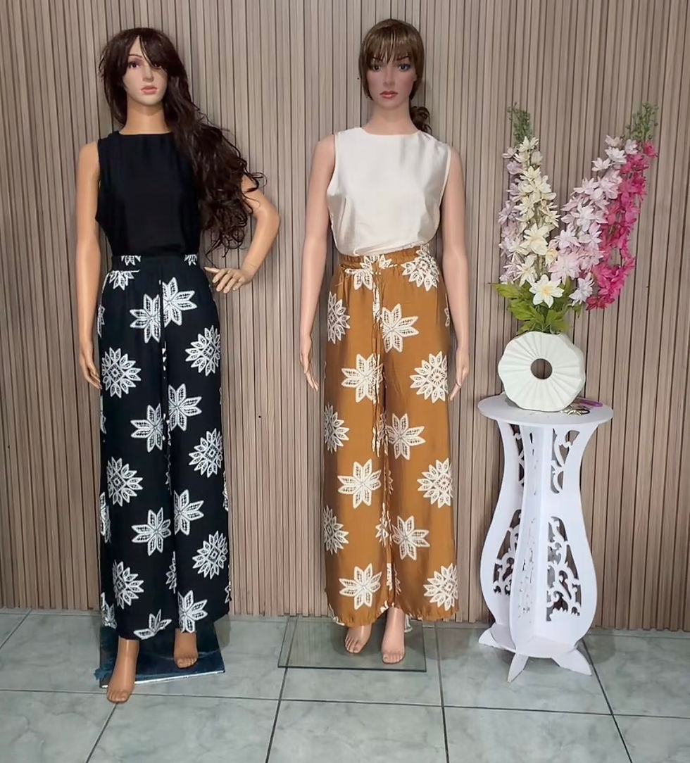 Miniatura: SY0411 media docena conjunto de pantalón y blusas con diseños 