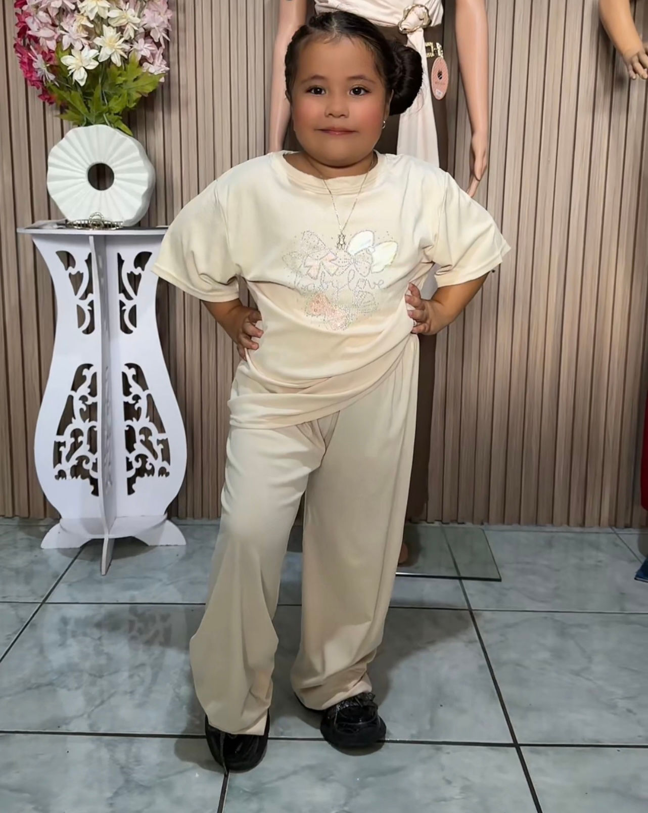 SJ033 conjunto blusa y pantalón para niña