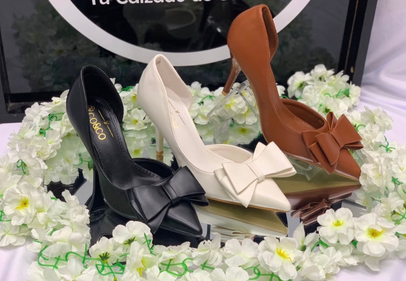 MRD-64 Zapato de tocón alto con moña