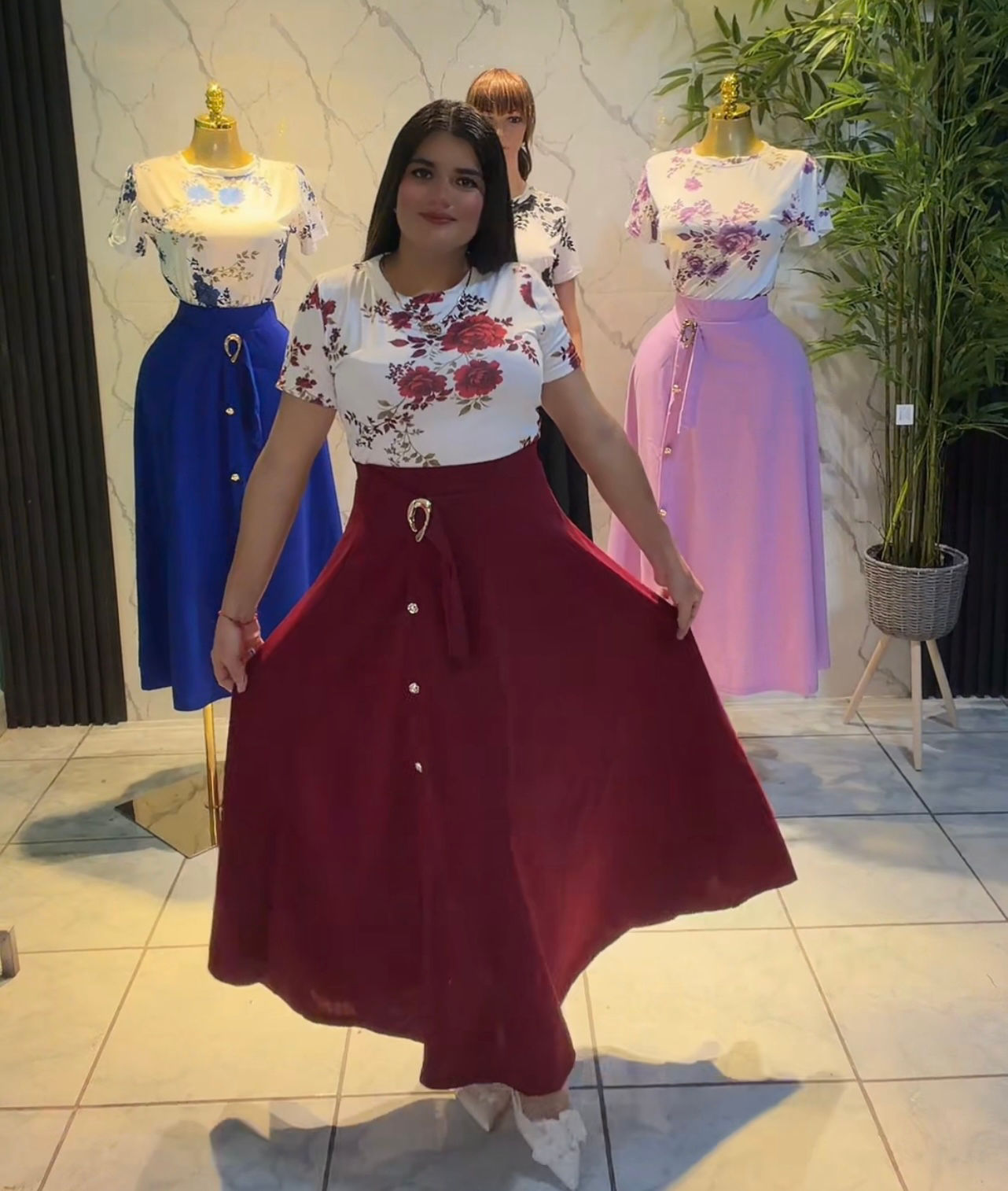 970 conjunto de falda y blusa