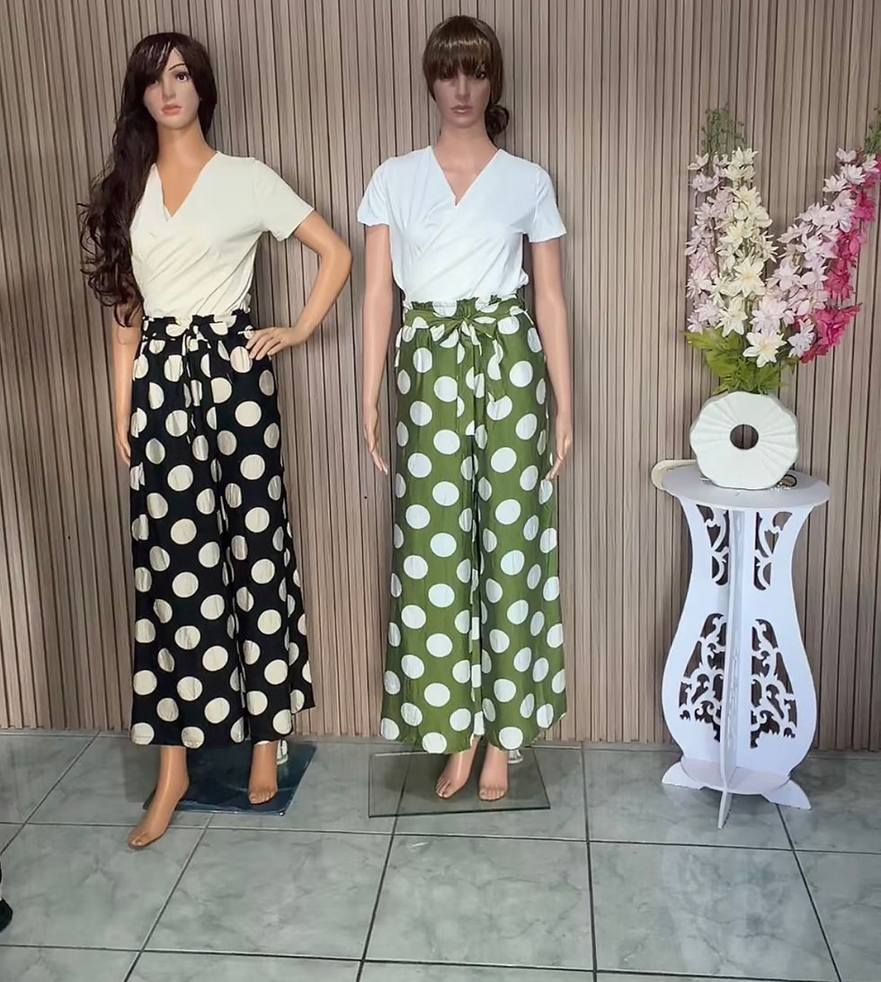 Thumbnail: 613 conjunto de pantalón y blusa diseño de puntos 