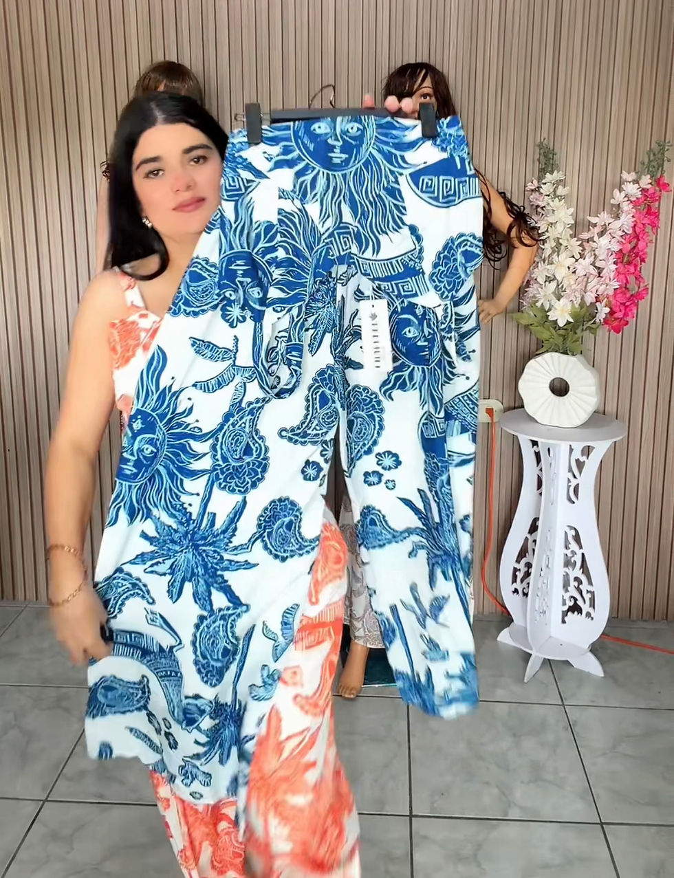 Miniatura: CN-30066 conjunto de pantalón y blusa con diseños 